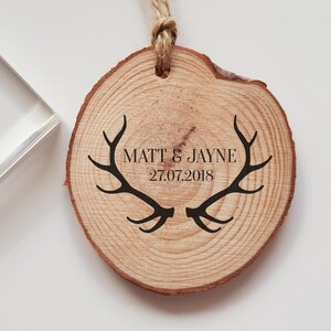 Wedding Rubber Stamp with Names and Date