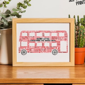 Personalised Double Decker Bus Word Art Gift