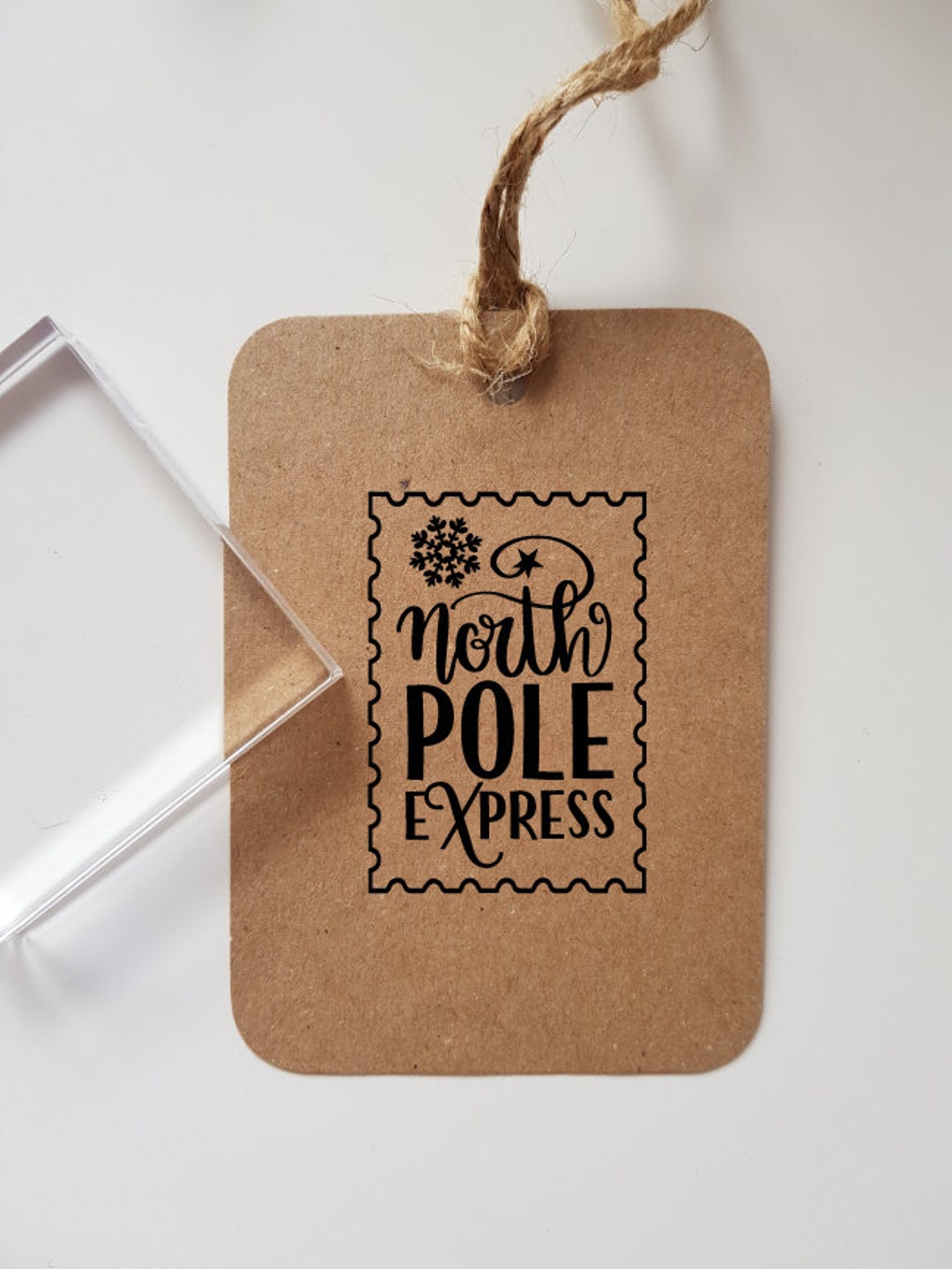 North Pole Express Rubber Stamp - Etsy
