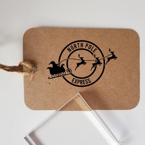 North Pole Express Rubber Stamp