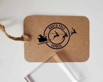 North Pole Express Rubber Stamp