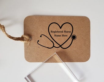 Doctor / Nurse / Medical Staff Rubber Stamp with any text included