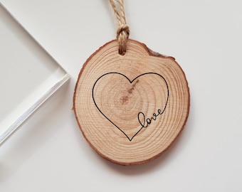 Love Heart Valentine's Day / Wedding Rubber Stamp