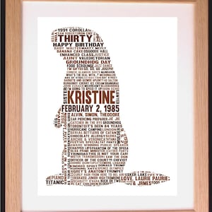 Personalised Groundhog Word Art Gift