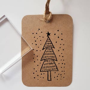 Christmas Tree Rubber Stamp