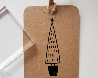 Christmas Tree Rubber Stamp