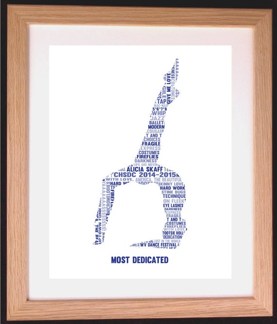 Personalised Dancer Word Art Gift