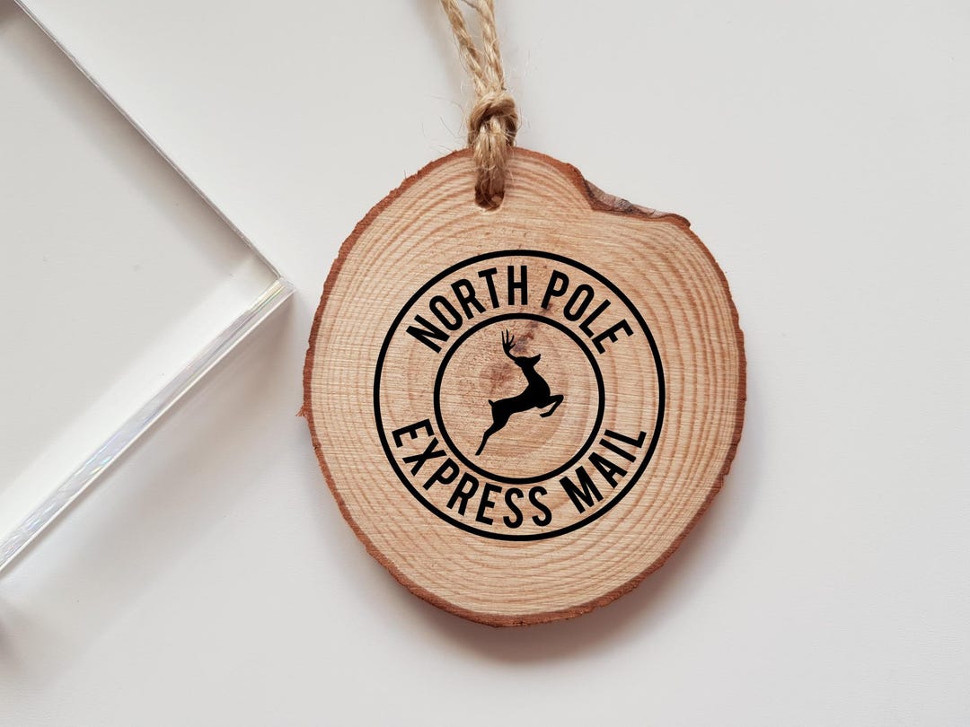 North Pole Express Mail Christmas Rubber Stamp - Etsy