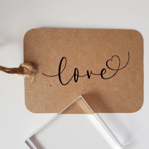 Love, Valentines, Heart, Rubber Stamp