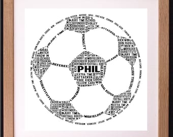 Personalised Football / Soccer Word Art Gift