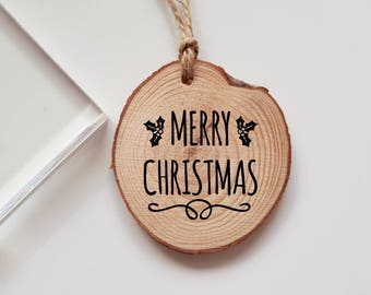 Merry Christmas Rubber Stamp