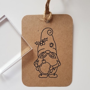 Christmas Gnome Rubber Stamp