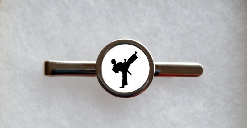 can be fully personalised Martial Arts Tie Clip