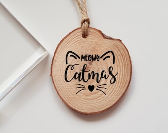 Meowy Catmas Merry Christmas Rubber Stamp