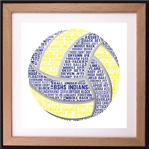 Personalised Volleyball Word Art Gift