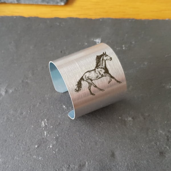 Personalised Horse Napkin Ring Animal Equestrian