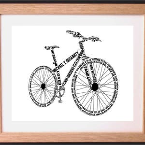 Personalised Mountain Bike Word Art Gift