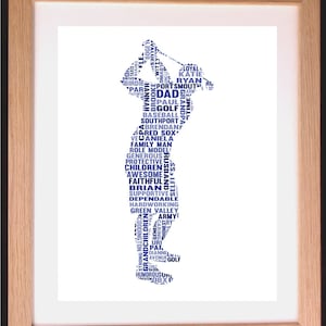 Personalised Golf Word Art Gift