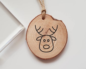 Reindeer Christmas Rubber Stamp