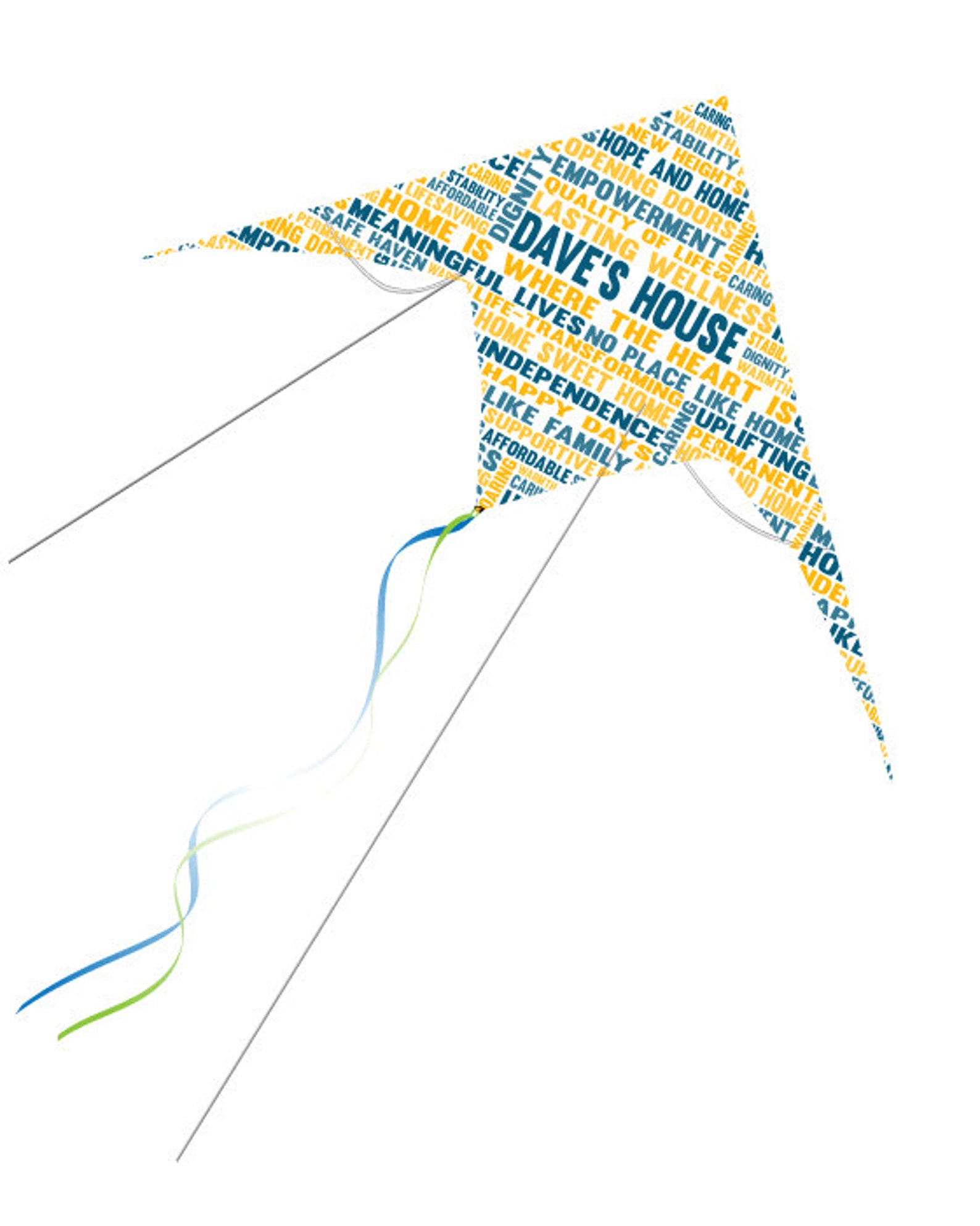 Flying Kite Word Art Gift Etsy