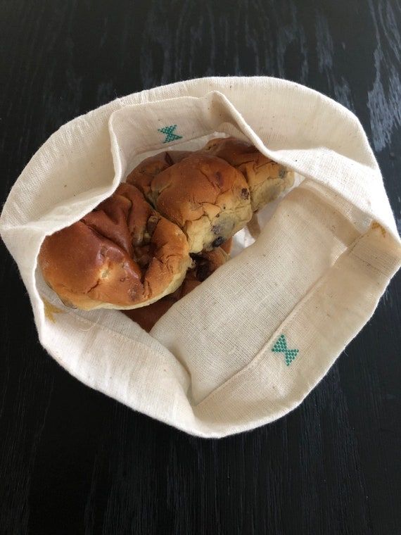 Piccolo sacchetto di pane in tessuto, porta pane da tavola