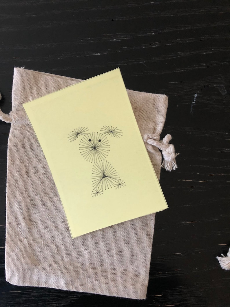 quiet time crafts hand embroidery kit sustainable crafts kit eco friendly crafting Little embroidery kit embroider a bag craft kit