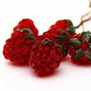 Red Raspberry Glass Bead, (1), popular right now, Beads for Jewelry Making, Home Decor, Lampwork Handmade glass bead, SRA