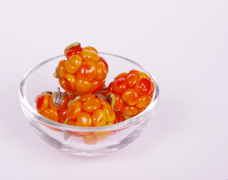 Cloudberry beads set 3p housewarming gift salmon Wild berry Etsy