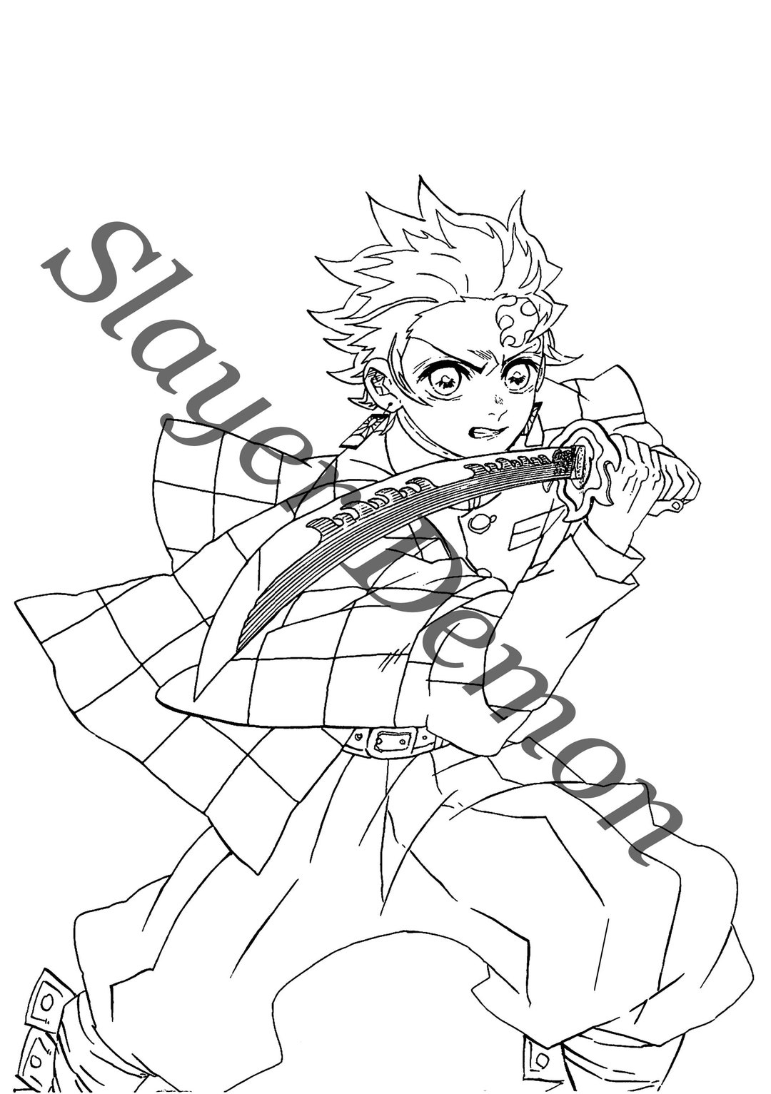 Slayer Demon Anime Coloring Book Pages 65 Pages - Etsy