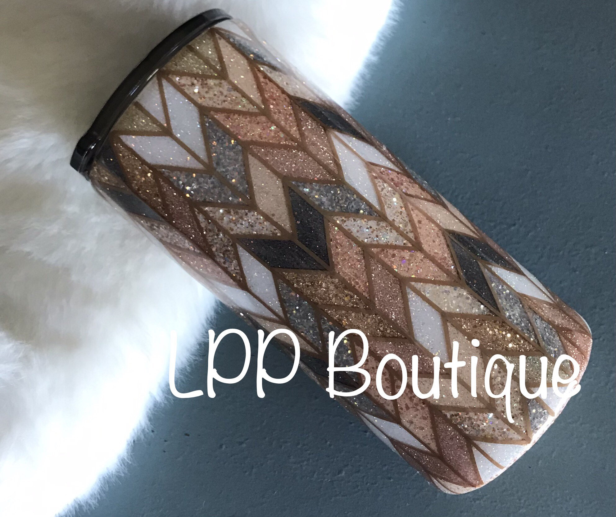 Blue quilted LV - Luxury inspired tumbler – Nspire Trendz