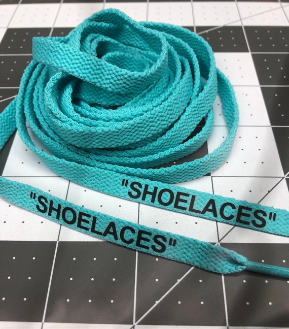 off white teal laces