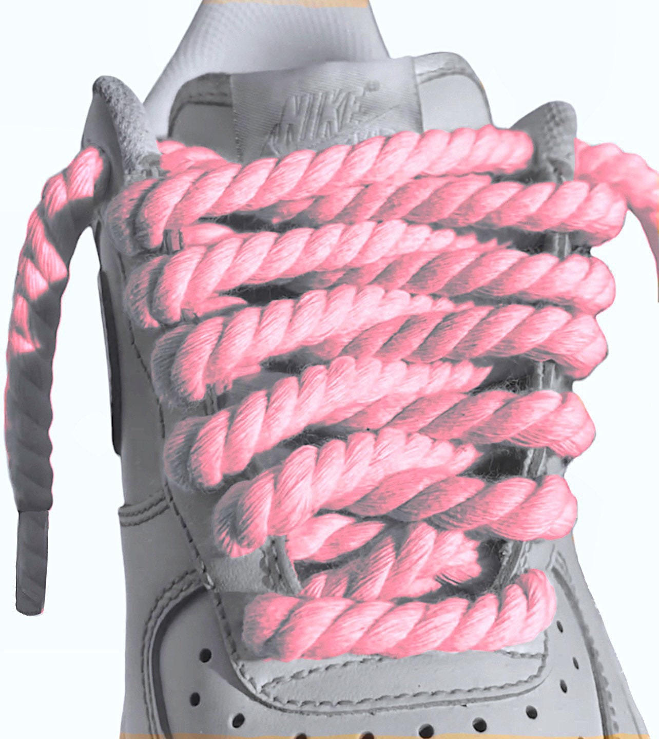 Travis SB Dunk Thick Rope Shoe Laces Cream Sail off White Braided