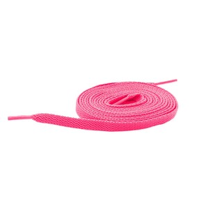 May include: A pink shoelace coiled into a circle.