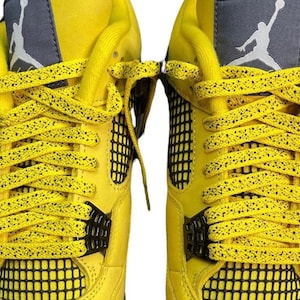Jordan 4 Lightning Speckle Print Laces