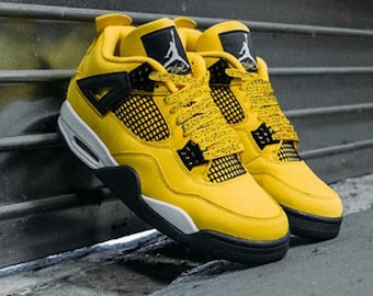 yellow jordan 4 laces