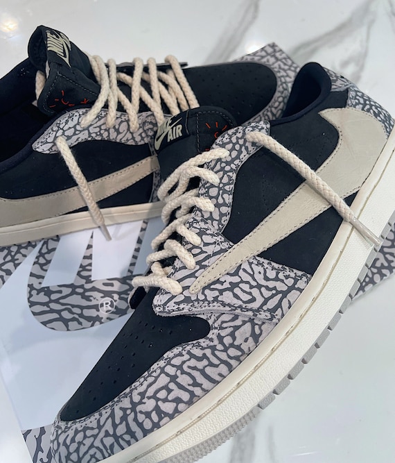 Travis Scott SB Dunk Thick Rope Shoe Laces Cream Sail Braided