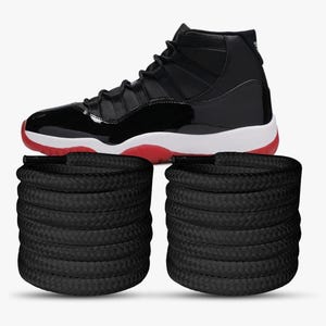 Jordan 11 High & Low Replacement Round Laces - for Bred Concord Space Jams Legend Blue Cool Grey