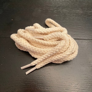 Travis Scott SB Dunk Thick Rope Shoe Laces Cream Sail Braided Replacement Shoelaces