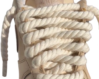 Thick Rope Shoe Laces Cream Sail Off White Braided Shoelaces Travis SB Dunk