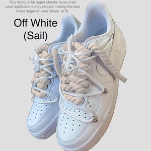 Super Chunky Thick Braided Rope AF1 Shoelaces for Air Force 1, Dunks, Jordans & more!