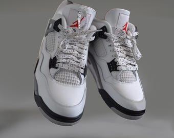 white cement shoe laces