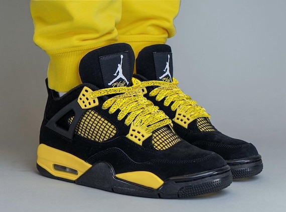 yellow jordan 4 laces