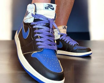 1985 Vintage Aged Distressed Knit Shoelaces for Jordan 1, Fragment Design, Union LA Factory Nike Length Laces Shoestrings