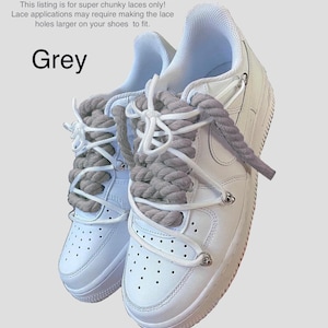 Super Chunky Thick Braided Rope AF1 Shoelaces for Air Force 1, Dunks, Jordans & more!