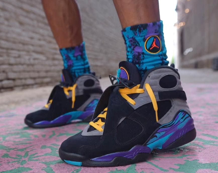 Air Jordans Black And Purple Jordans AIR JORDAN RETRO AQUA BLACK