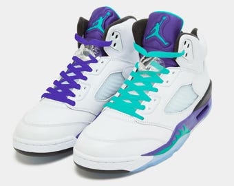 jordan 5 alternate grape teal laces