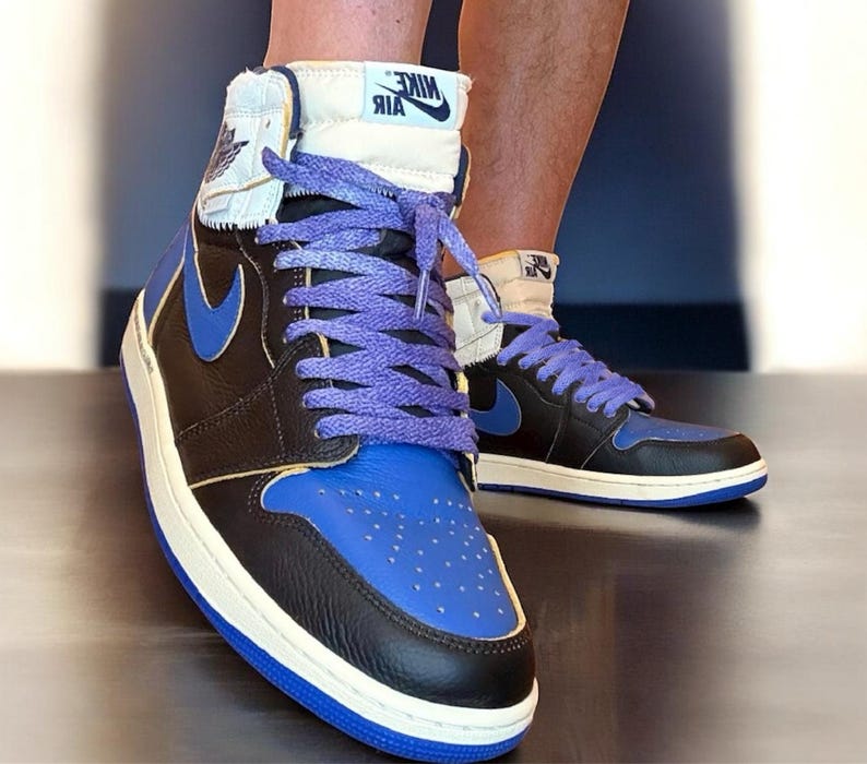 Vintage Distressed Knit Aged Shoelaces for Jordan 1, Air Force 1 & More! image 1