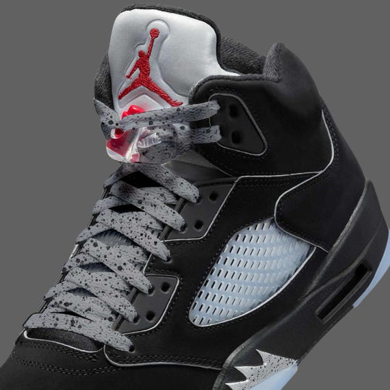 Speckle Print Laces, White Cement AJ4, Grey Cement, Black Cement