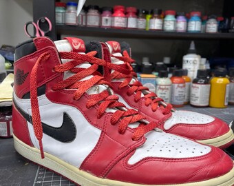 Cordones vintage envejecidos y desgastados para Jordan 1, Air Force 1 y más.