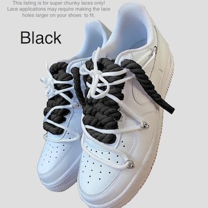 Super Chunky Thick Braided Rope AF1 Shoelaces for Air Force 1, Dunks, Jordans & more!